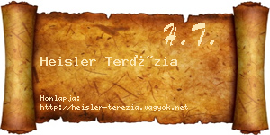 Heisler Terézia névjegykártya